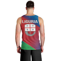 Italy Liguria Men Tank Top Emblem With Flag Style LT19