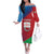 Italy Liguria Off The Shoulder Long Sleeve Dress Emblem With Flag Style LT19