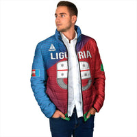 Italy Liguria Padded Jacket Emblem With Flag Style - Wonder Print Shop