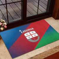 Italy Liguria Rubber Doormat Emblem With Flag Style - Wonder Print Shop