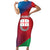 Italy Liguria Short Sleeve Bodycon Dress Emblem With Flag Style LT19