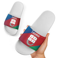 Italy Liguria Slide Sandals Emblem With Flag Style - Wonder Print Shop
