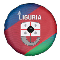 Italy Liguria Spare Tire Cover Emblem With Flag Style - Wonder Print Shop
