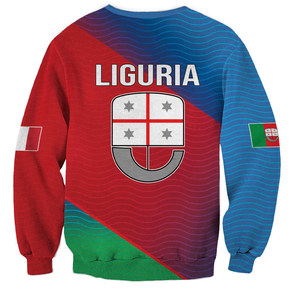 Italy Liguria Sweatshirt Emblem With Flag Style LT19