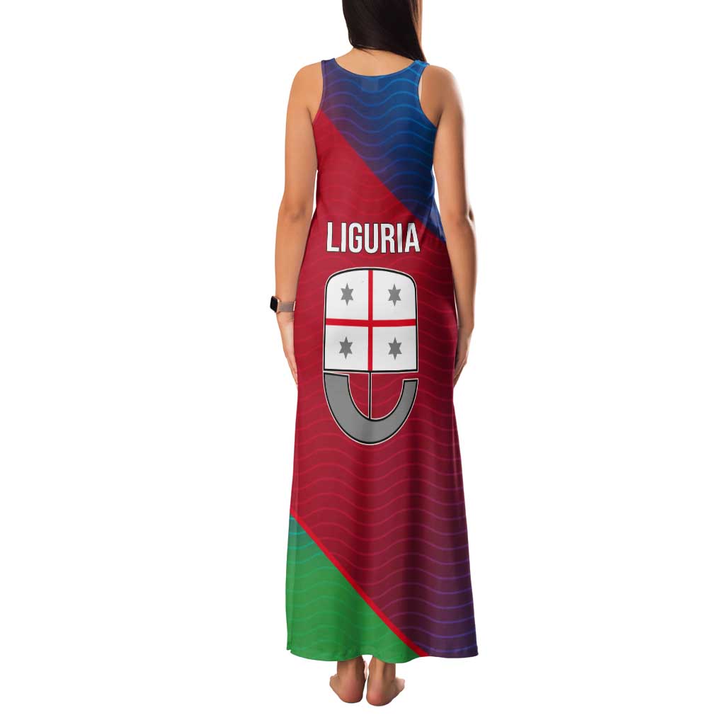 Italy Liguria Tank Maxi Dress Emblem With Flag Style LT19