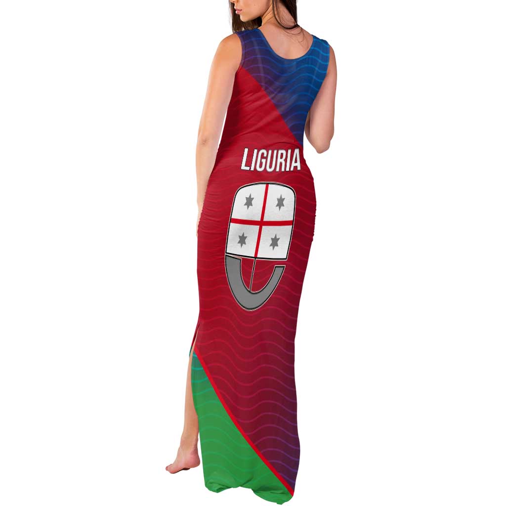 Italy Liguria Tank Maxi Dress Emblem With Flag Style LT19
