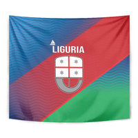 Italy Liguria Tapestry Emblem With Flag Style - Wonder Print Shop