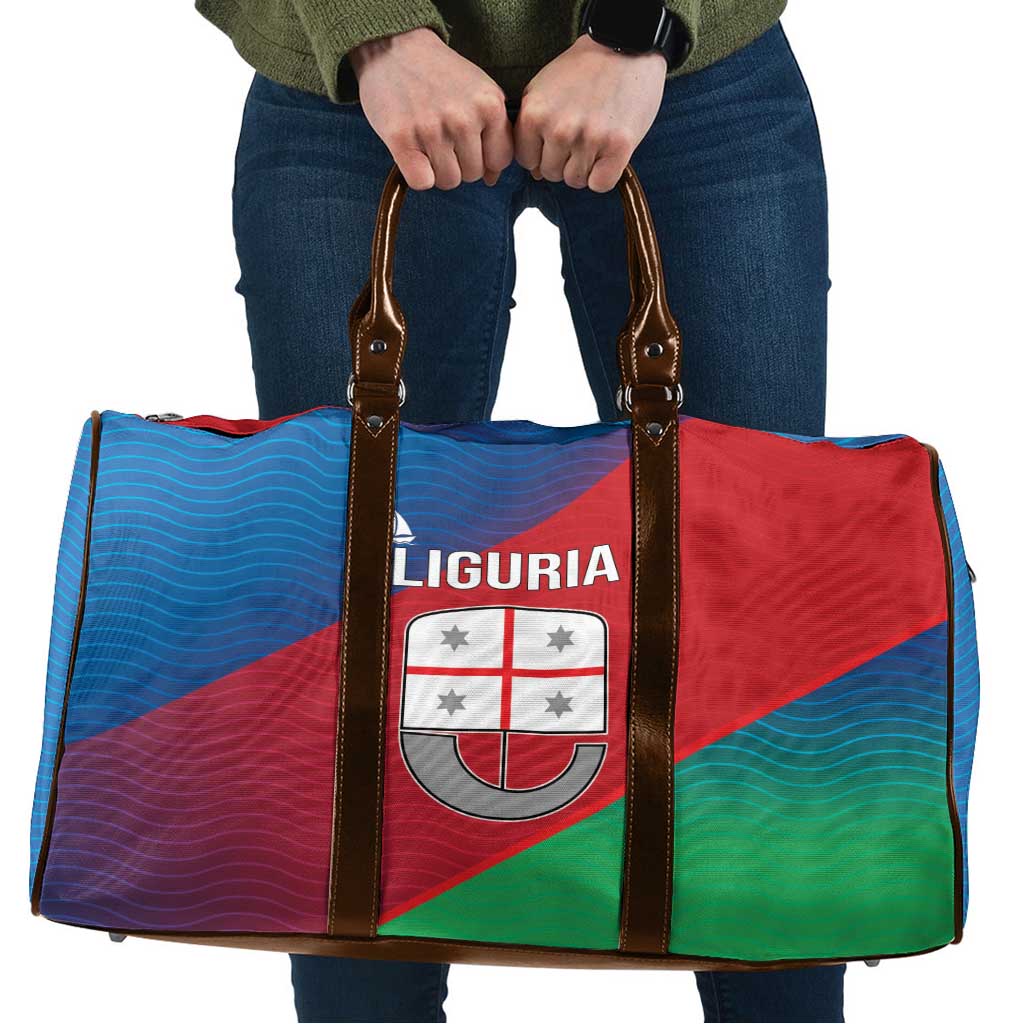 Italy Liguria Travel Bag Emblem With Flag Style - Wonder Print Shop