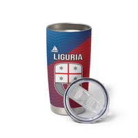 Italy Liguria Tumbler Cup Emblem With Flag Style - Wonder Print Shop