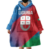 Italy Liguria Wearable Blanket Hoodie Emblem With Flag Style LT19