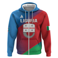Italy Liguria Zip Hoodie Emblem With Flag Style LT19