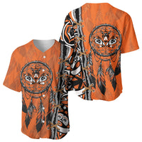 Canada Indigenous Orange Shirt Day Baseball Jersey Haida Dreamcatcher Art