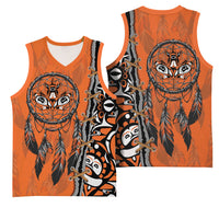 Canada Indigenous Orange Shirt Day Basketball Jersey Haida Dreamcatcher Art