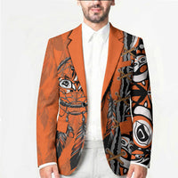Canada Indigenous Orange Shirt Day Blazer Haida Dreamcatcher Art
