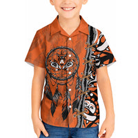 Canada Indigenous Orange Shirt Day Hawaiian Shirt Haida Dreamcatcher Art