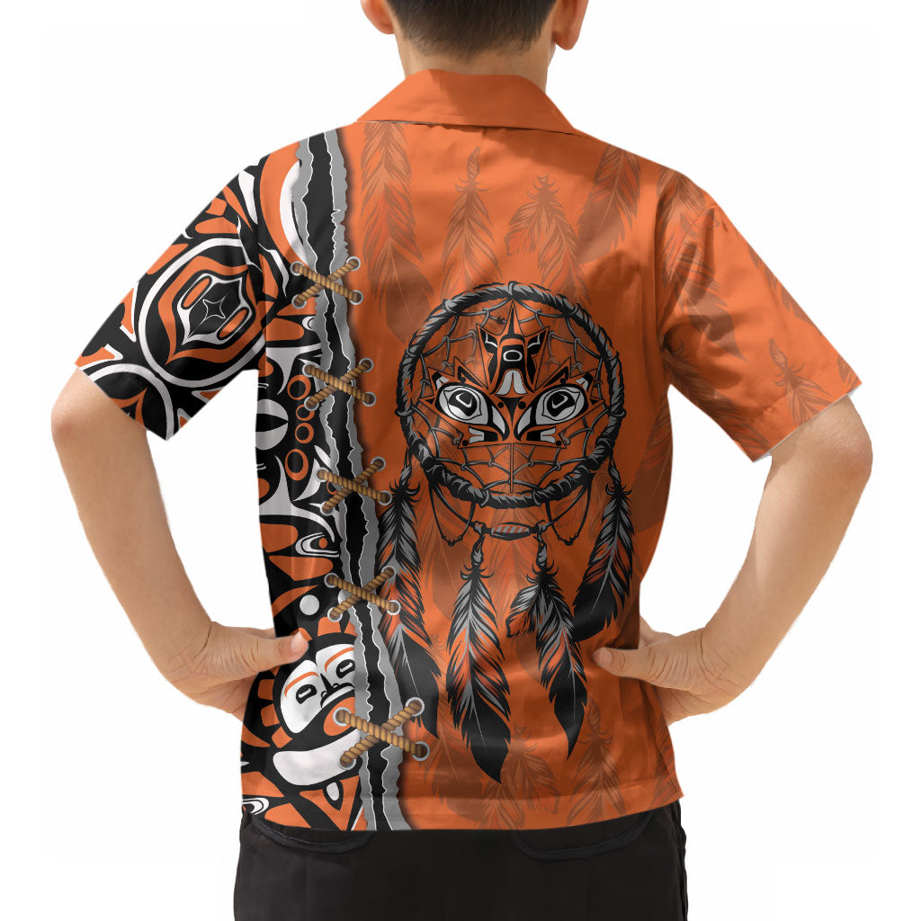 Canada Indigenous Orange Shirt Day Hawaiian Shirt Haida Dreamcatcher Art