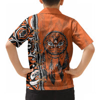 Canada Indigenous Orange Shirt Day Hawaiian Shirt Haida Dreamcatcher Art