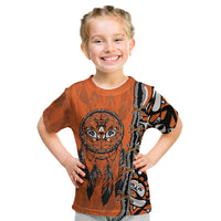 Canada Indigenous Orange Shirt Day Kid T Shirt Haida Dreamcatcher Art