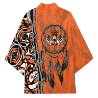 Canada Indigenous Orange Shirt Day Kimono Haida Dreamcatcher Art