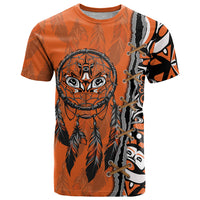 Canada Indigenous Orange Shirt Day T Shirt Haida Dreamcatcher Art
