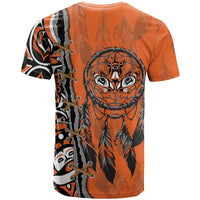 Canada Indigenous Orange Shirt Day T Shirt Haida Dreamcatcher Art