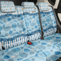 Oktoberfest Bavarian Heritage Back Car Seat Cover Edelweiss Beer Festival Blue Pattern
