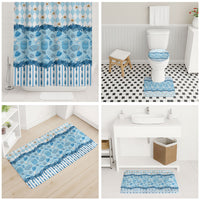 Oktoberfest Bavarian Heritage Bathroom Set Edelweiss Beer Festival Blue Pattern