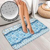 Oktoberfest Bavarian Heritage Bathroom Set Edelweiss Beer Festival Blue Pattern