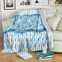Oktoberfest Bavarian Heritage Blanket Edelweiss Beer Festival Blue Pattern
