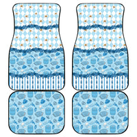 Oktoberfest Bavarian Heritage Car Mats Edelweiss Beer Festival Blue Pattern