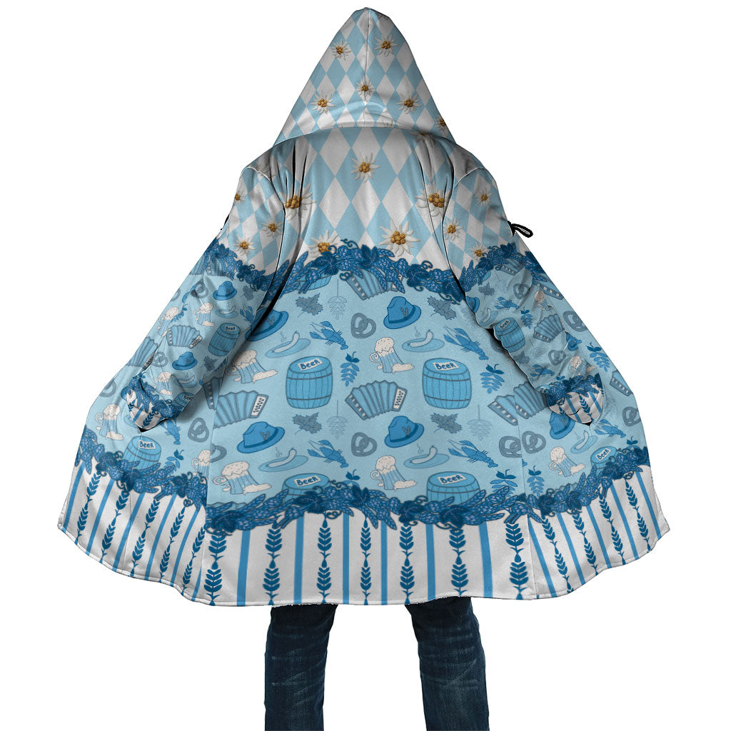 Oktoberfest Bavarian Heritage Cloak Edelweiss Beer Festival Blue Pattern