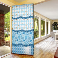 Oktoberfest Bavarian Heritage Door Cover Edelweiss Beer Festival Blue Pattern