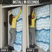 Oktoberfest Bavarian Heritage Door Cover Edelweiss Beer Festival Blue Pattern