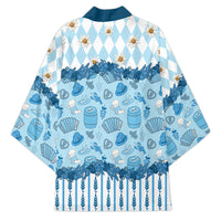 Oktoberfest Bavarian Heritage Kimono Edelweiss Beer Festival Blue Pattern