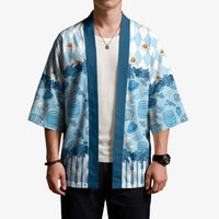 Oktoberfest Bavarian Heritage Kimono Edelweiss Beer Festival Blue Pattern