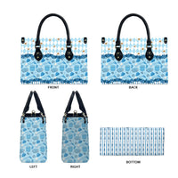 Oktoberfest Bavarian Heritage Leather Bag Edelweiss Beer Festival Blue Pattern