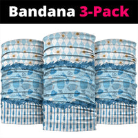 Oktoberfest Bavarian Heritage Neck Gaiter Edelweiss Beer Festival Blue Pattern