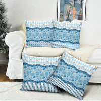 Oktoberfest Bavarian Heritage Pillow Cover Edelweiss Beer Festival Blue Pattern