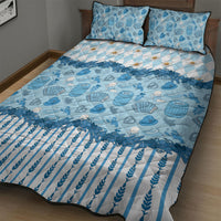 Oktoberfest Bavarian Heritage Quilt Bed Set Edelweiss Beer Festival Blue Pattern