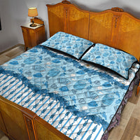 Oktoberfest Bavarian Heritage Quilt Bed Set Edelweiss Beer Festival Blue Pattern