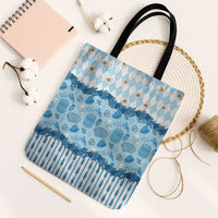 Oktoberfest Bavarian Heritage Tote Bag Edelweiss Beer Festival Blue Pattern