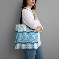 Oktoberfest Bavarian Heritage Tote Bag Edelweiss Beer Festival Blue Pattern