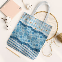 Oktoberfest Bavarian Heritage Tote Bag Edelweiss Beer Festival Blue Pattern