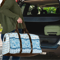 Oktoberfest Bavarian Heritage Travel Bag Edelweiss Beer Festival Blue Pattern