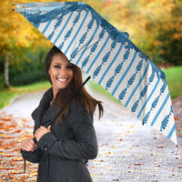 Oktoberfest Bavarian Heritage Umbrella Edelweiss Beer Festival Blue Pattern