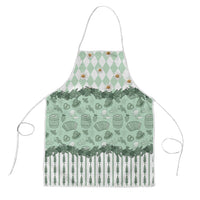 Oktoberfest Bavarian Heritage Apron Edelweiss Beer Festival Green Pattern