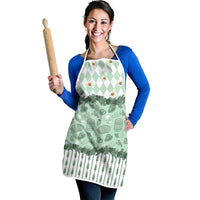 Oktoberfest Bavarian Heritage Apron Edelweiss Beer Festival Green Pattern