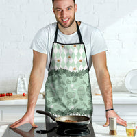 Oktoberfest Bavarian Heritage Apron Edelweiss Beer Festival Green Pattern