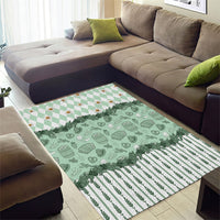 Oktoberfest Bavarian Heritage Area Rug Edelweiss Beer Festival Green Pattern