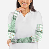 Oktoberfest Bavarian Heritage Arm Sleeves Edelweiss Beer Festival Green Pattern